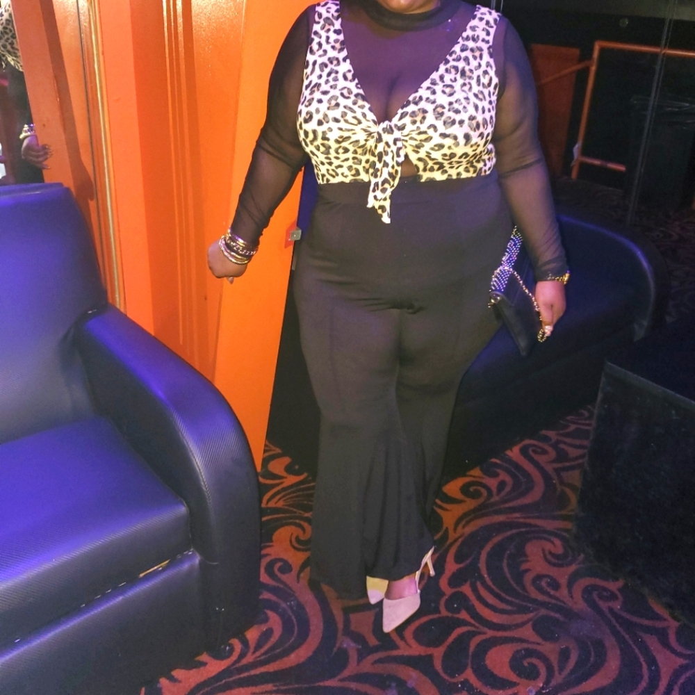 Forever21 Knotted Leopard Jumpsuit